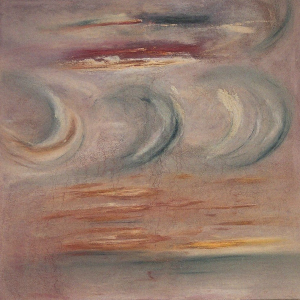 CIEL D ORAGE 90x90 Huile, pigments et sable sur toile